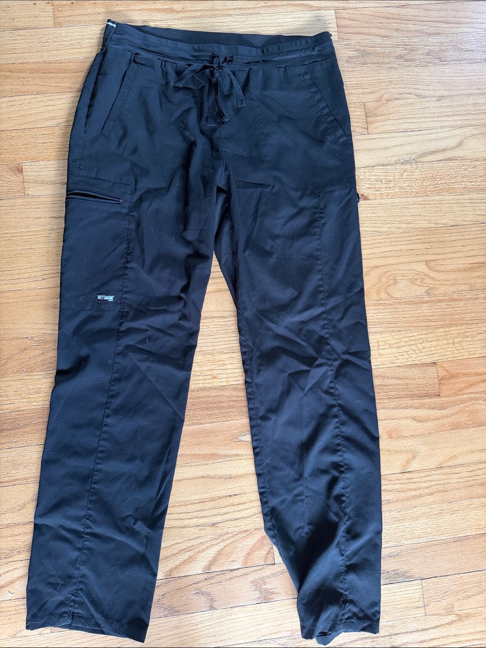 Grey's Anatomy Black Drawstring Jogger Scrub Pants